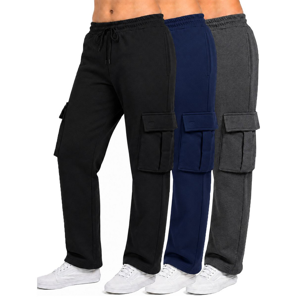 Women's Loose Fit Fleece Lined Cargo Joggers (3-Pack) product image
