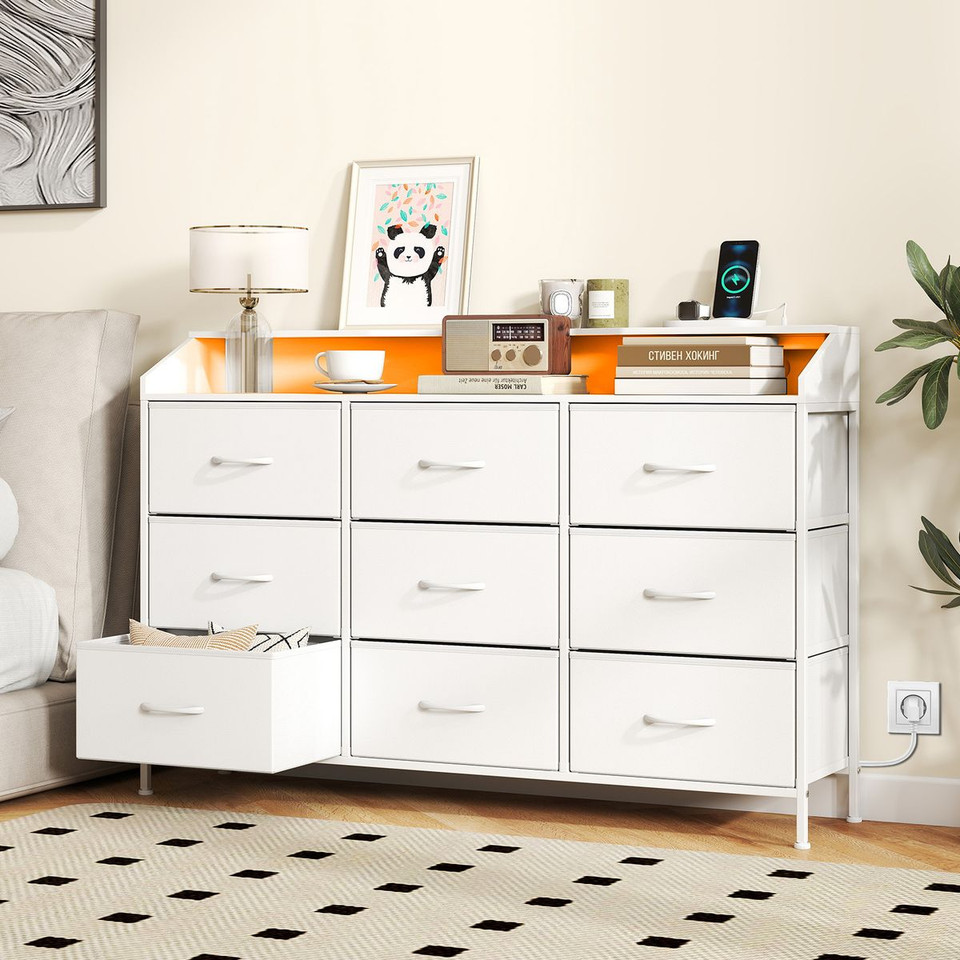 LED Fabric Drawer Dresser  product image