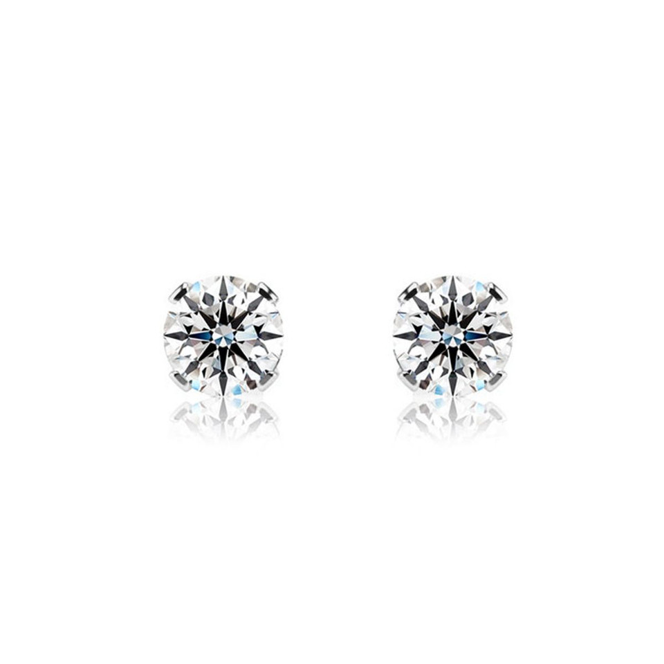 1 1/2 Carat Lab Created Diamond Stud Earrings in White Gold product image