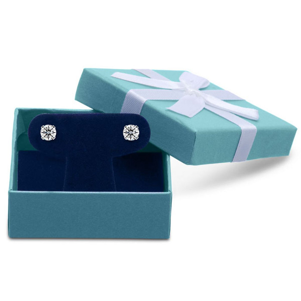 1 1/2 Carat Lab Created Diamond Stud Earrings in White Gold product image