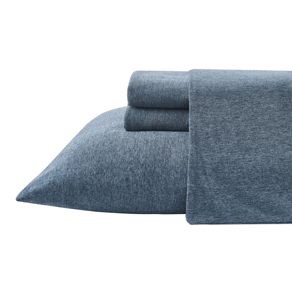 Kathy Ireland Heathered Jersey Knit Cotton Sheet Set (4 Pieces) product image