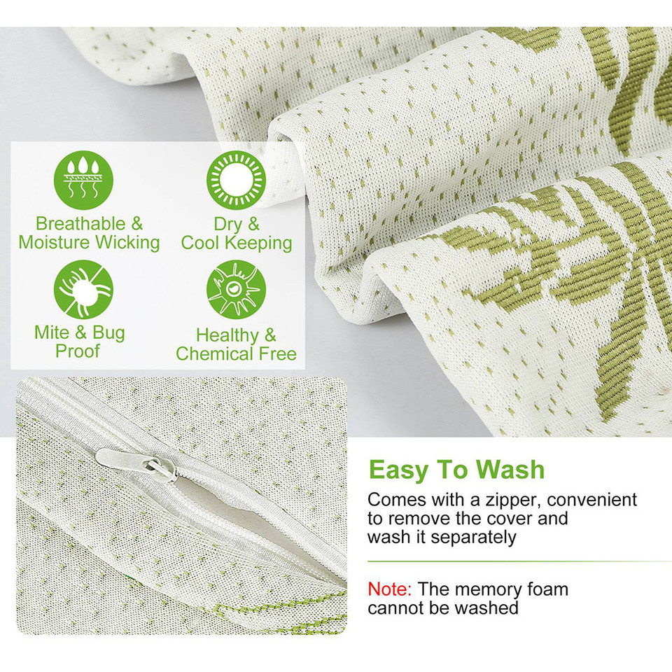 NewHome™ Contoured Ergonomic Bamboo Memory Foam Pillow product image