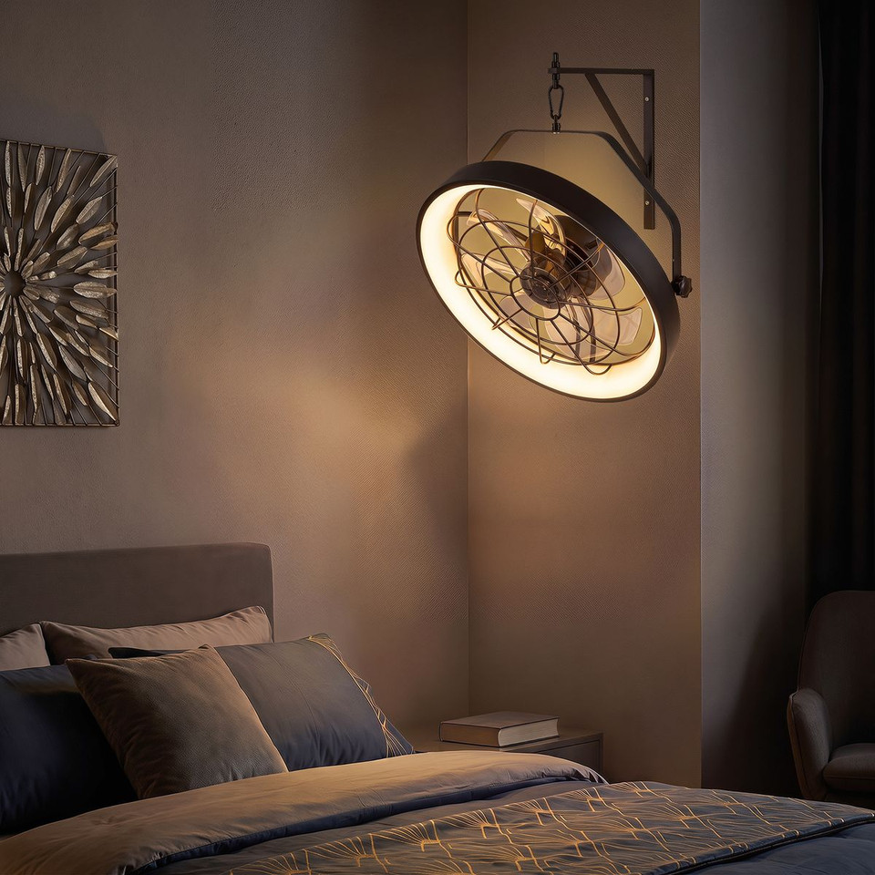 Wall Mounted Fan with Adjustable Light product image