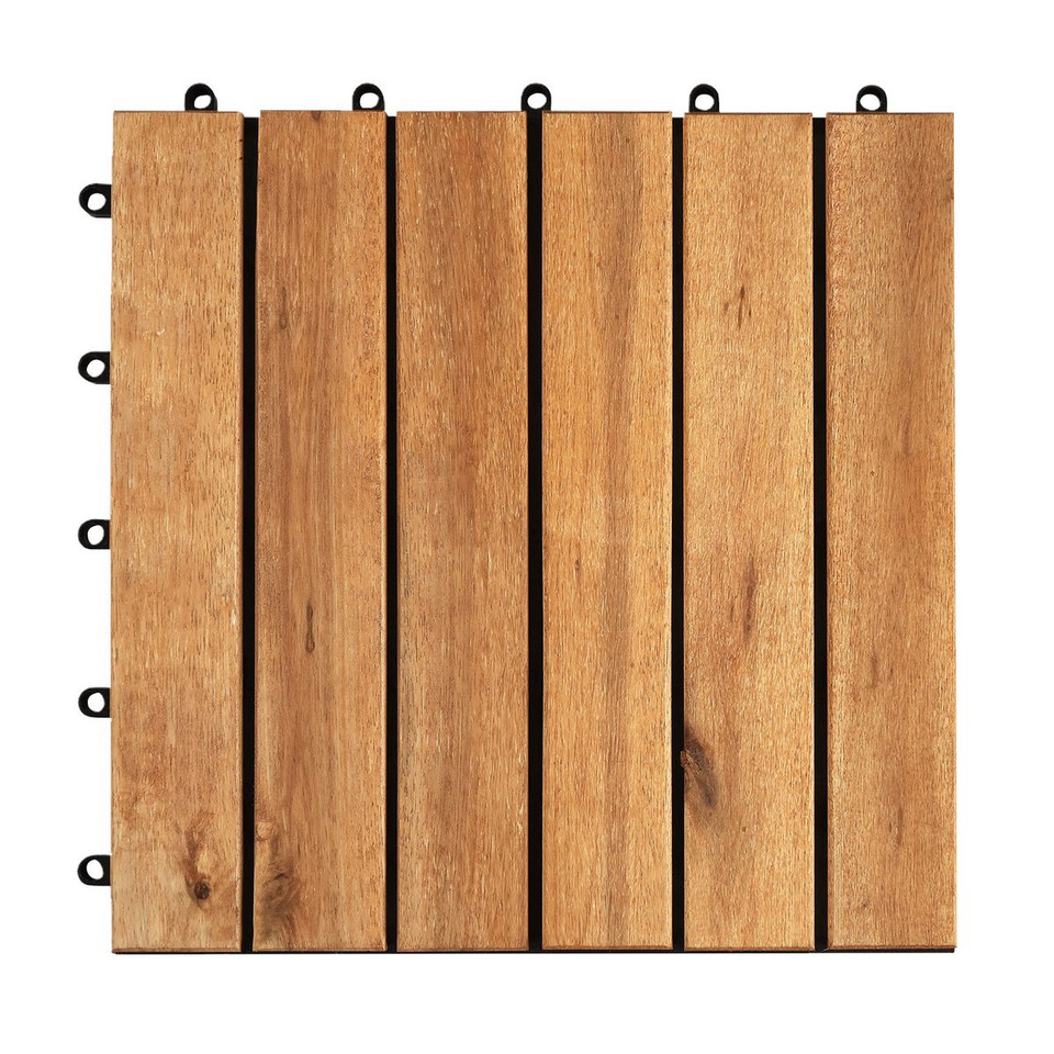 Acacia Wood Interlocking Deck Tiles (12-54 Pieces)  product image