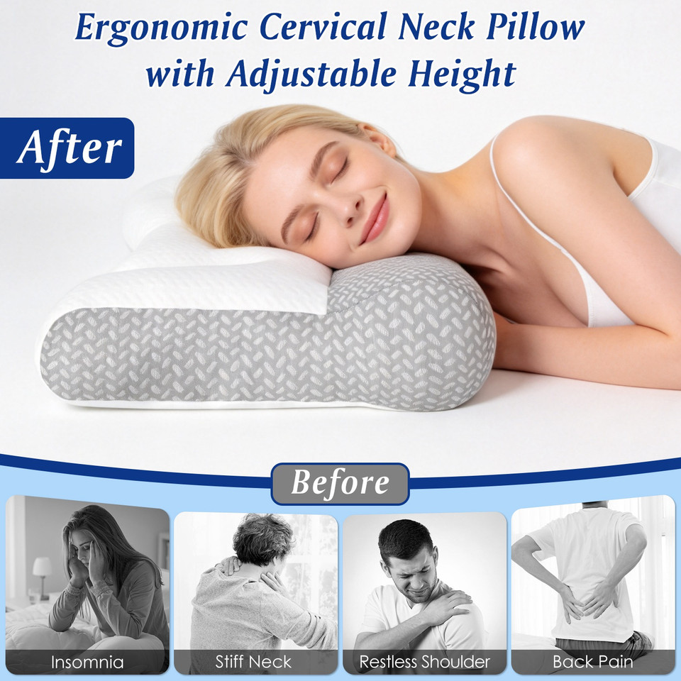 Ergonomic Neck Support Pillow (1- or 2-Pack) product image