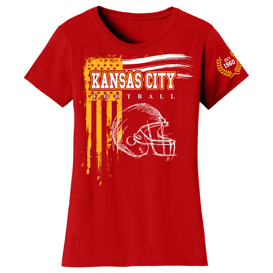 Women's Vintage USA Flag Football T-Shirt product image