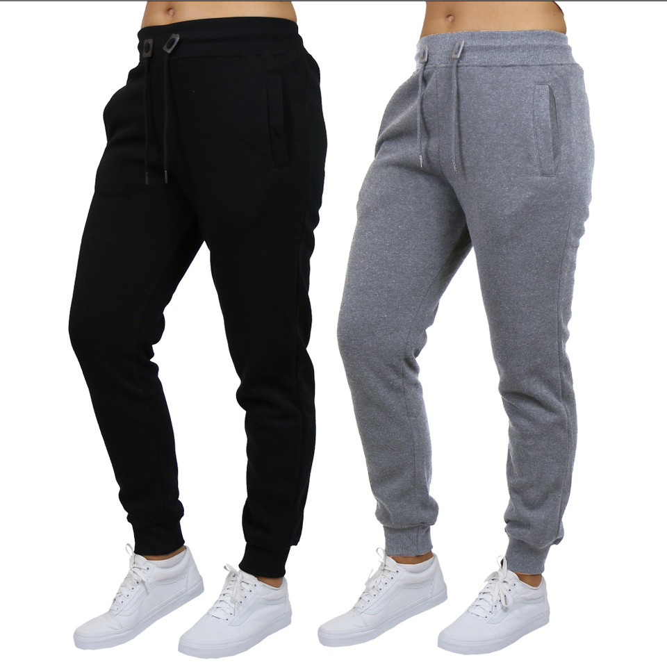 Set of 2 Women’s Loose Fit Fleece Jogger Sweatpants (S-3XL) product image