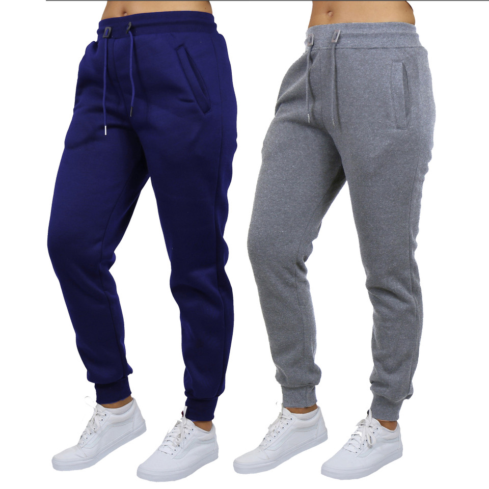Set of 2 Women’s Loose Fit Fleece Jogger Sweatpants (S-3XL) product image