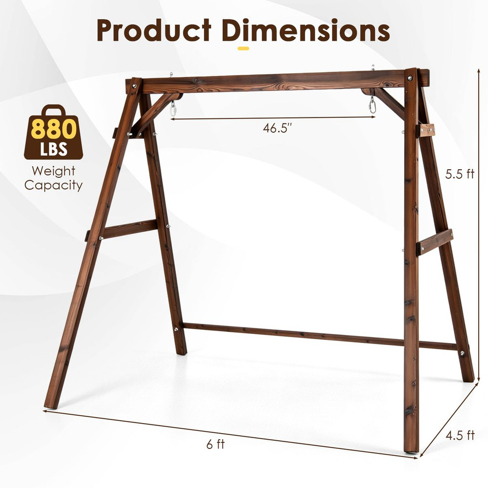 Carbonized Fir Wood Swing Frame product image