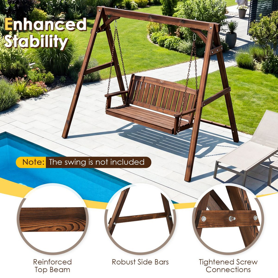 Carbonized Fir Wood Swing Frame product image