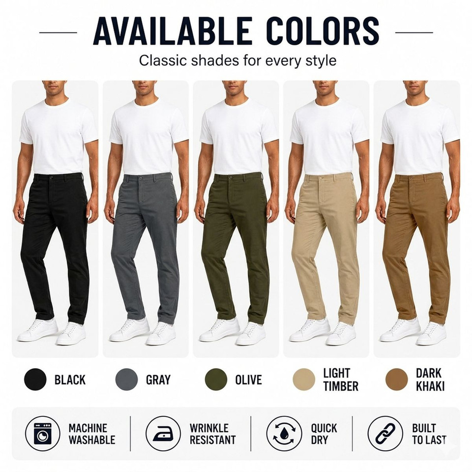 Men's Super Stretch Slim Fit Everyday Chino Pants product image