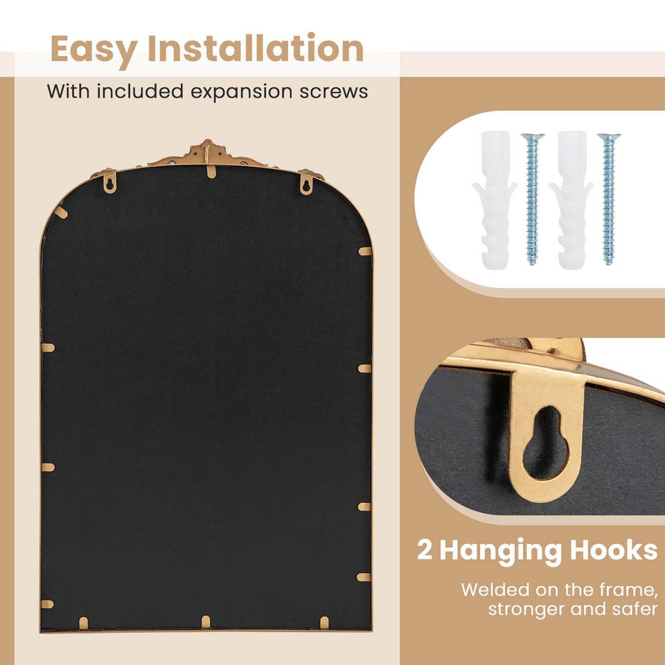 Vintage Baroque Arched Mirror product image