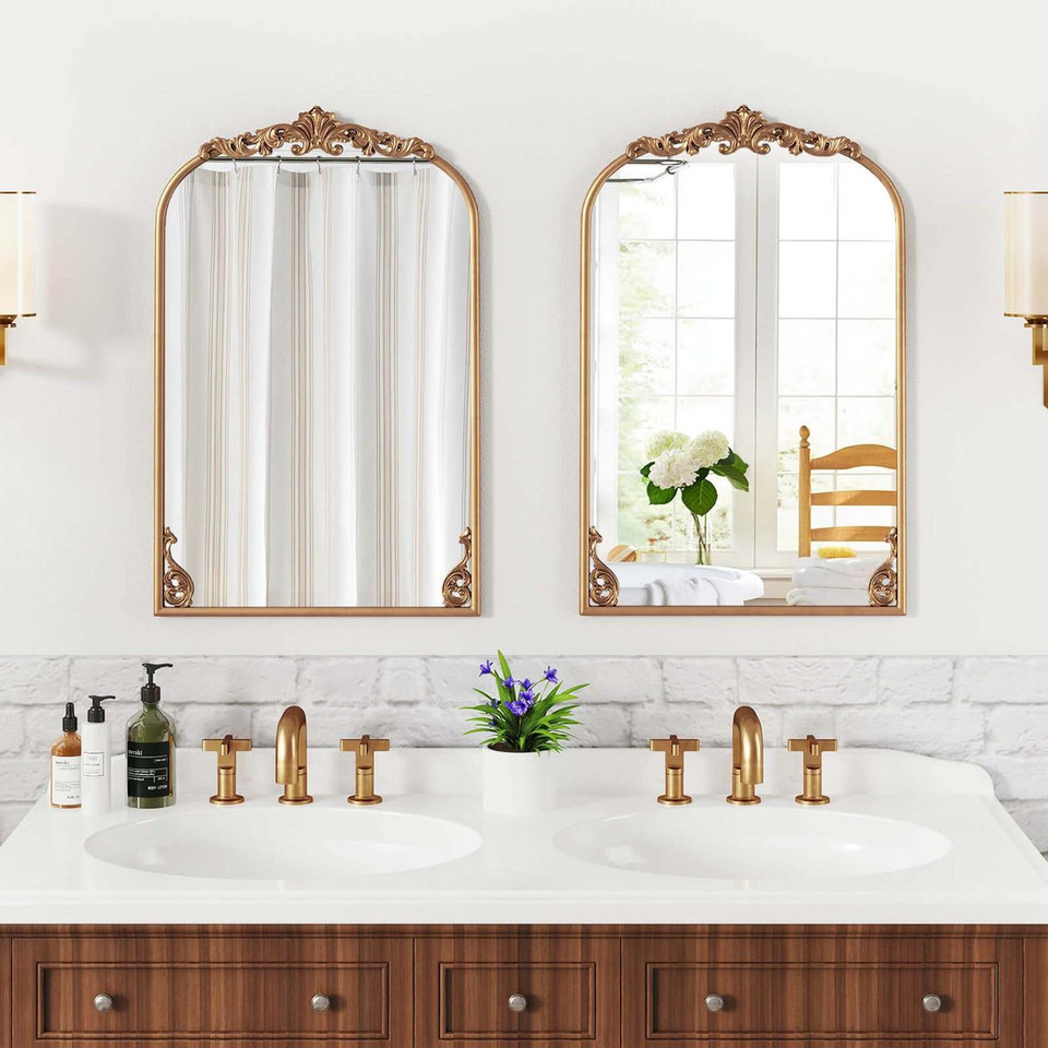 Vintage Baroque Arched Mirror product image