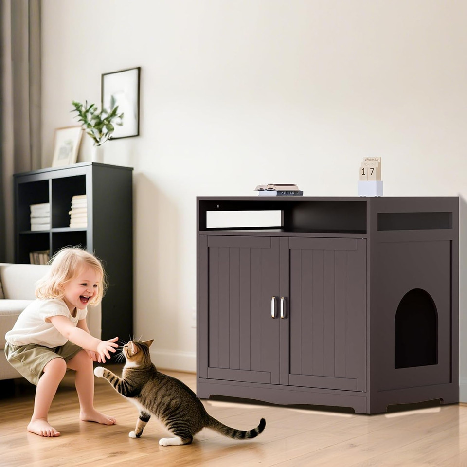 Hidden Cat Litter Box Cabinet product image