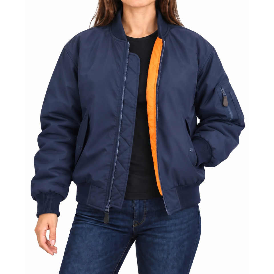 Women's Heavyweight Oversize Loose-Fit  Bomber Jacket  product image
