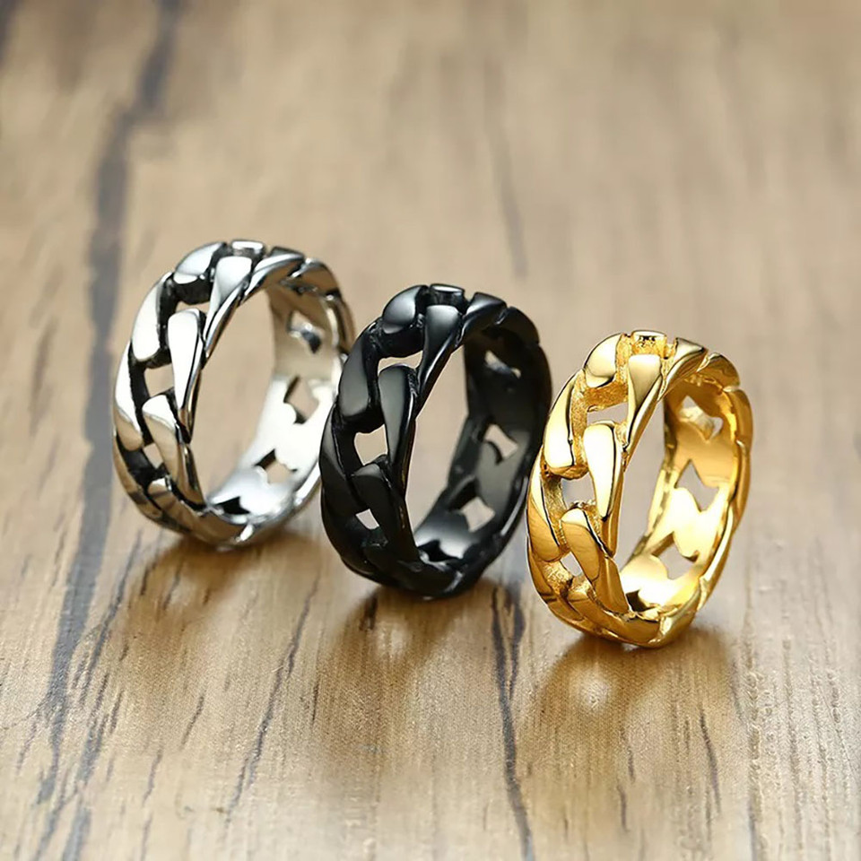 Link Chain Stainless Steel Ring product image