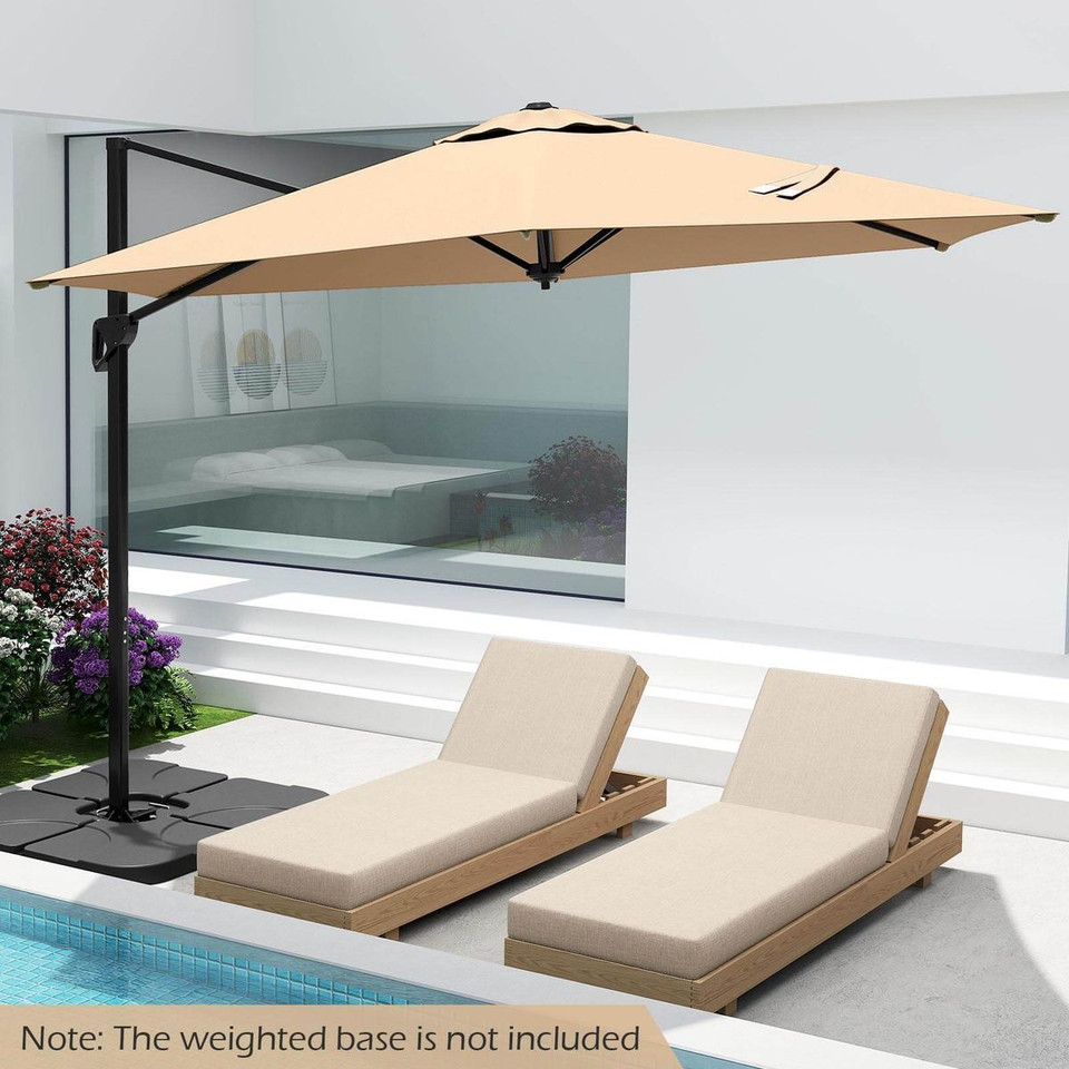 9FT Cantilever Patio Umbrella with 2-Section Design product image