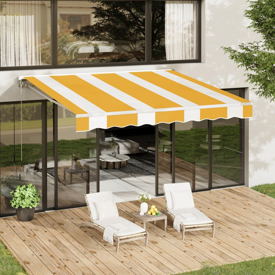 10'×8' Outdoor Manual Retractable Patio Awning  product image