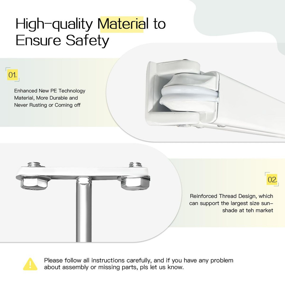 10'×8' Outdoor Manual Retractable Patio Awning  product image