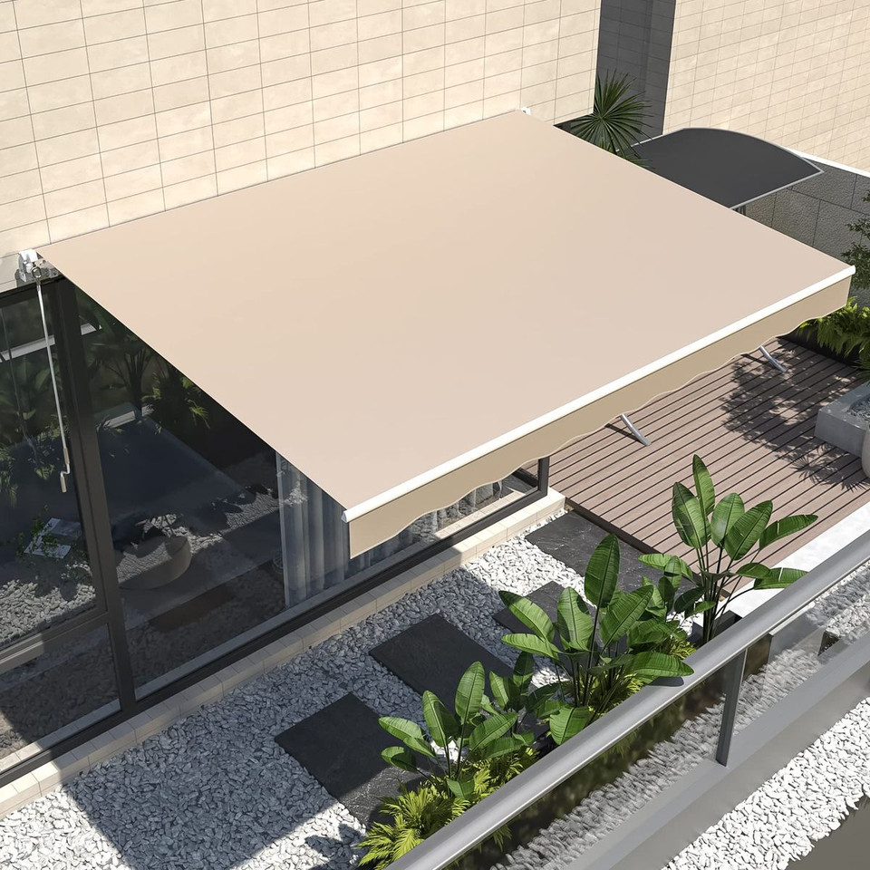 10'×8' Outdoor Manual Retractable Patio Awning  product image