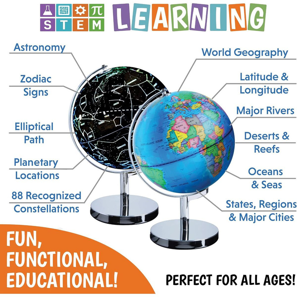 USA Toyz Illuminated World Globe with Stand product image