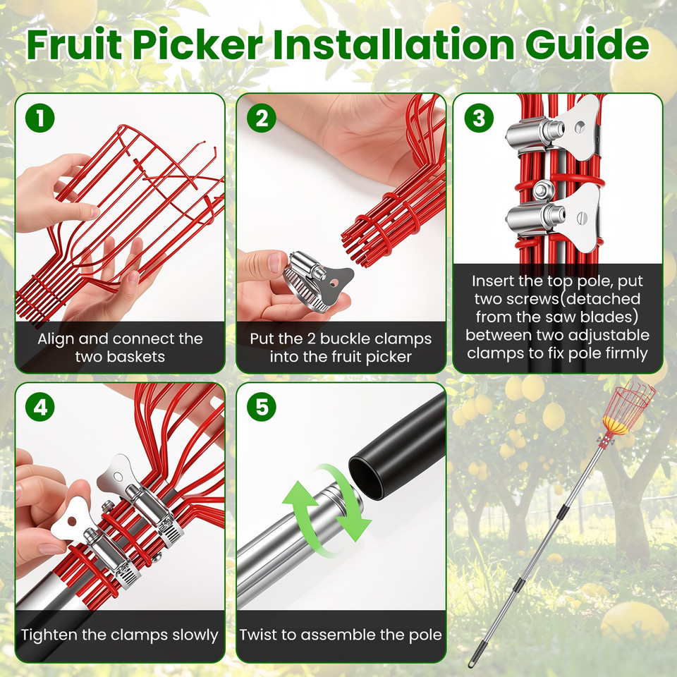 2-in-1 Pole Saw & Fruit Picker product image