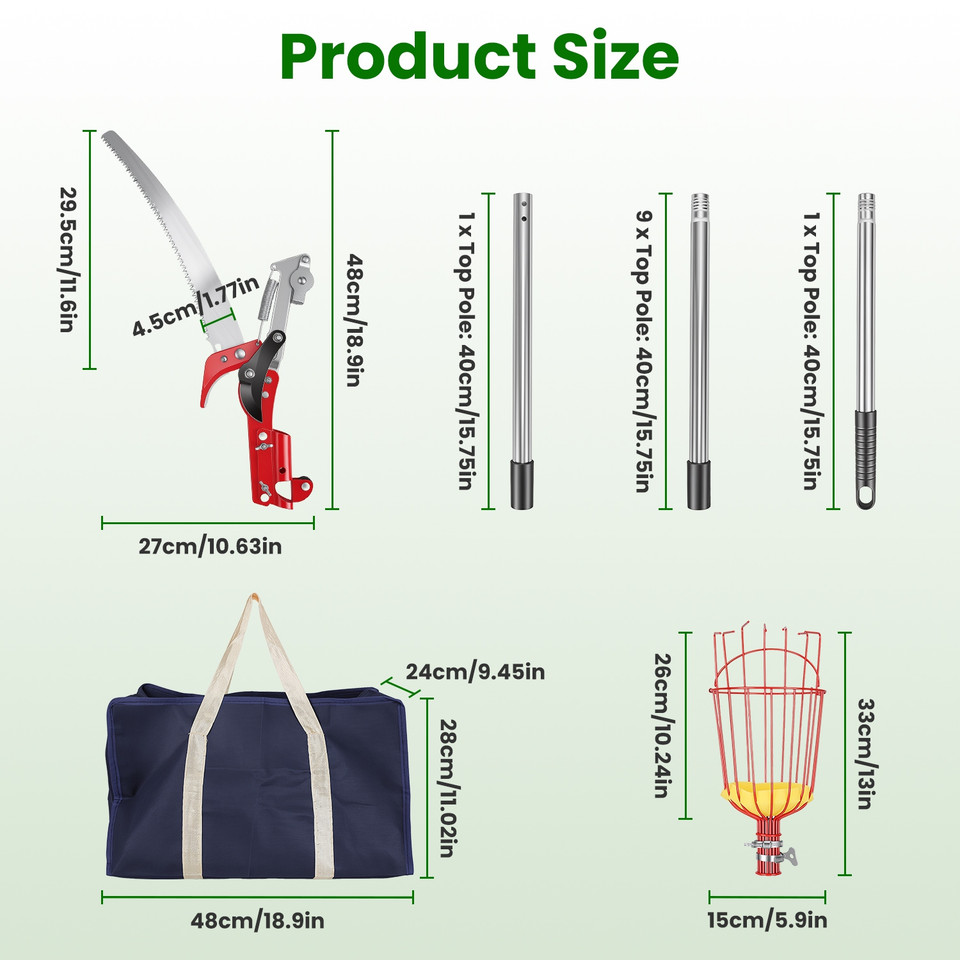 2-in-1 Pole Saw & Fruit Picker product image