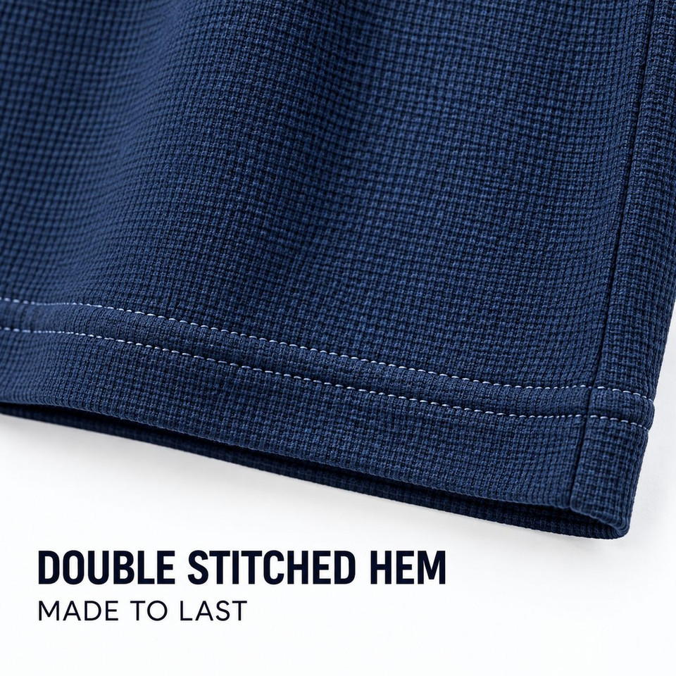 Men’s Heavyweight Micro Waffle Knit Oversized Drop Shoulder T-Shirt product image