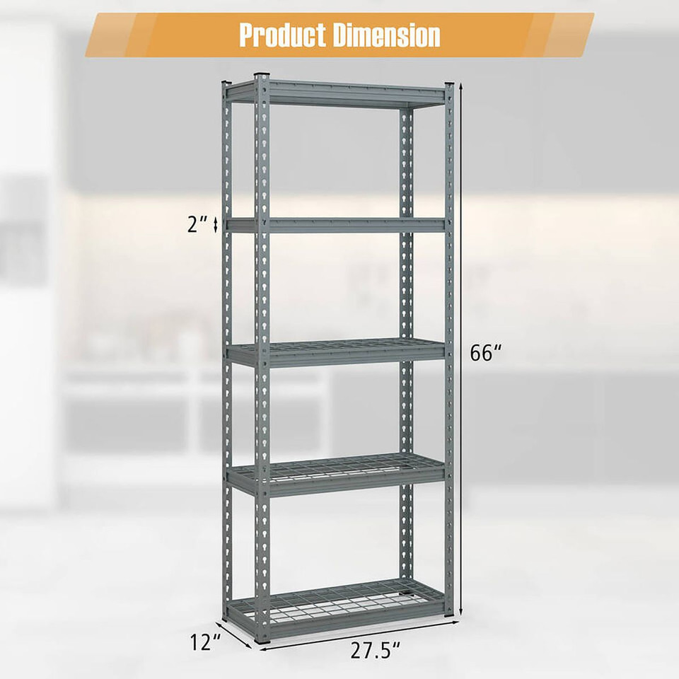 5-Tier Heavy Duty Metal Shelving Unit (2-Piece) product image