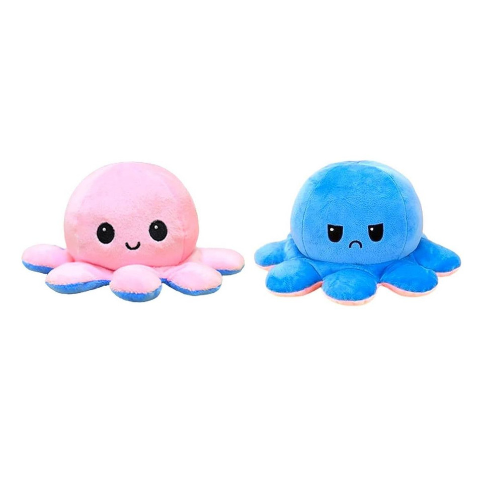 Reversible Happy/Sad Octopus Plush Toy (8") product image