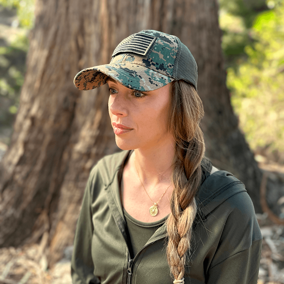 Military-Style Tactical Patch Hat with Adjustable Strap product image