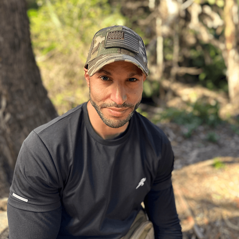 Military-Style Tactical Patch Hat with Adjustable Strap product image