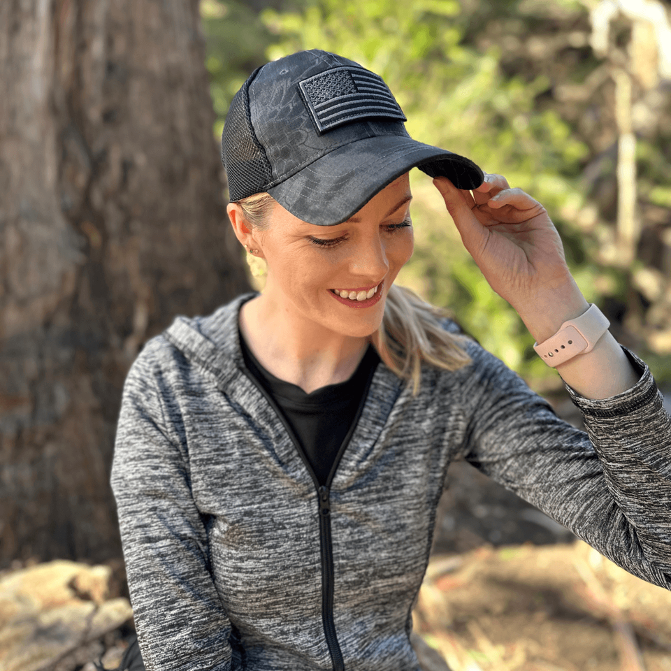 Military-Style Tactical Patch Hat with Adjustable Strap product image