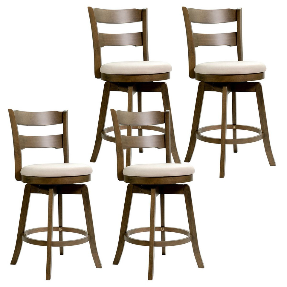 25” Swivel Counter Barstools with Curved Backrest (Set of 2) product image