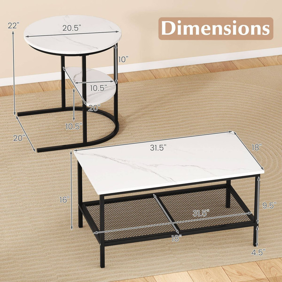 2-Tier Coffee Table (Set of 2) product image