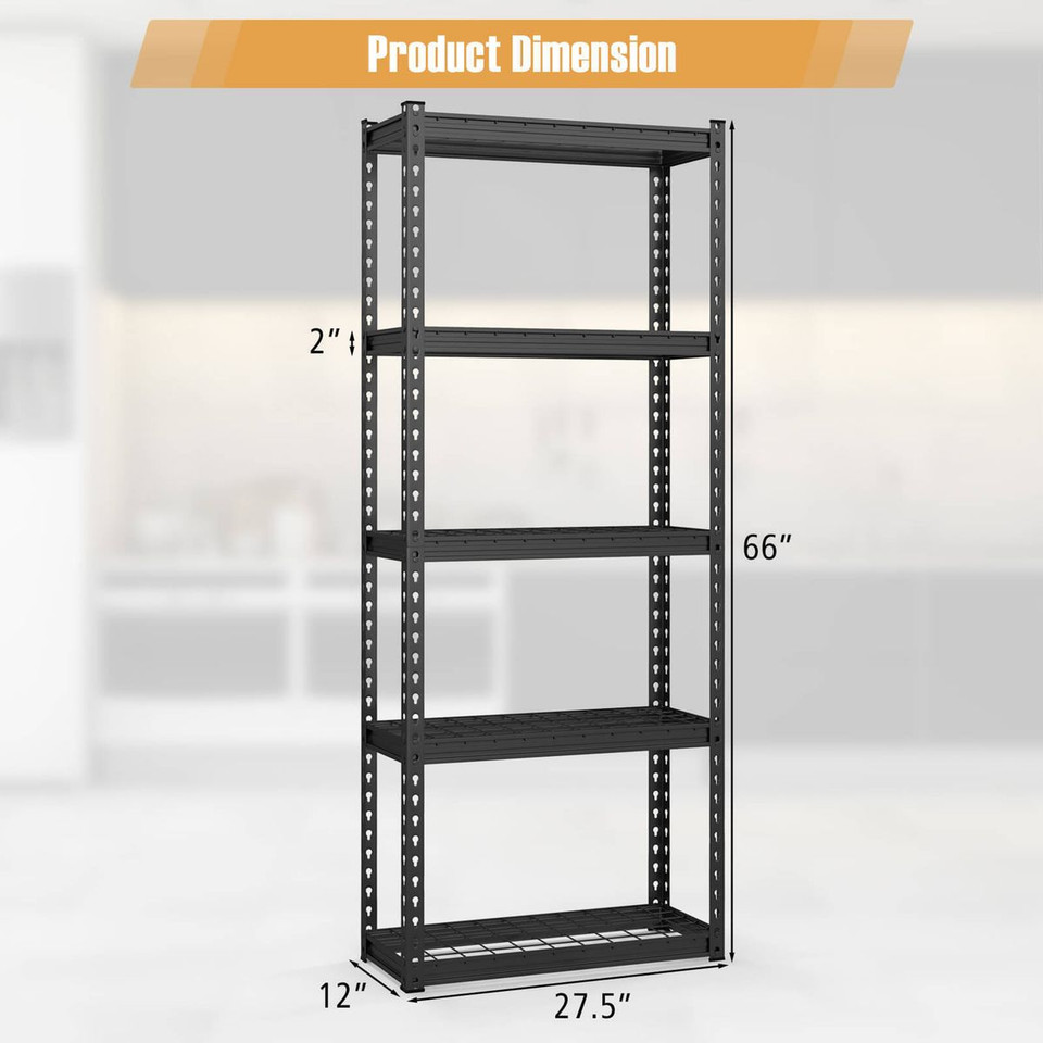 5-Tier Heavy Duty Metal Shelving Unit (Set of 4) product image