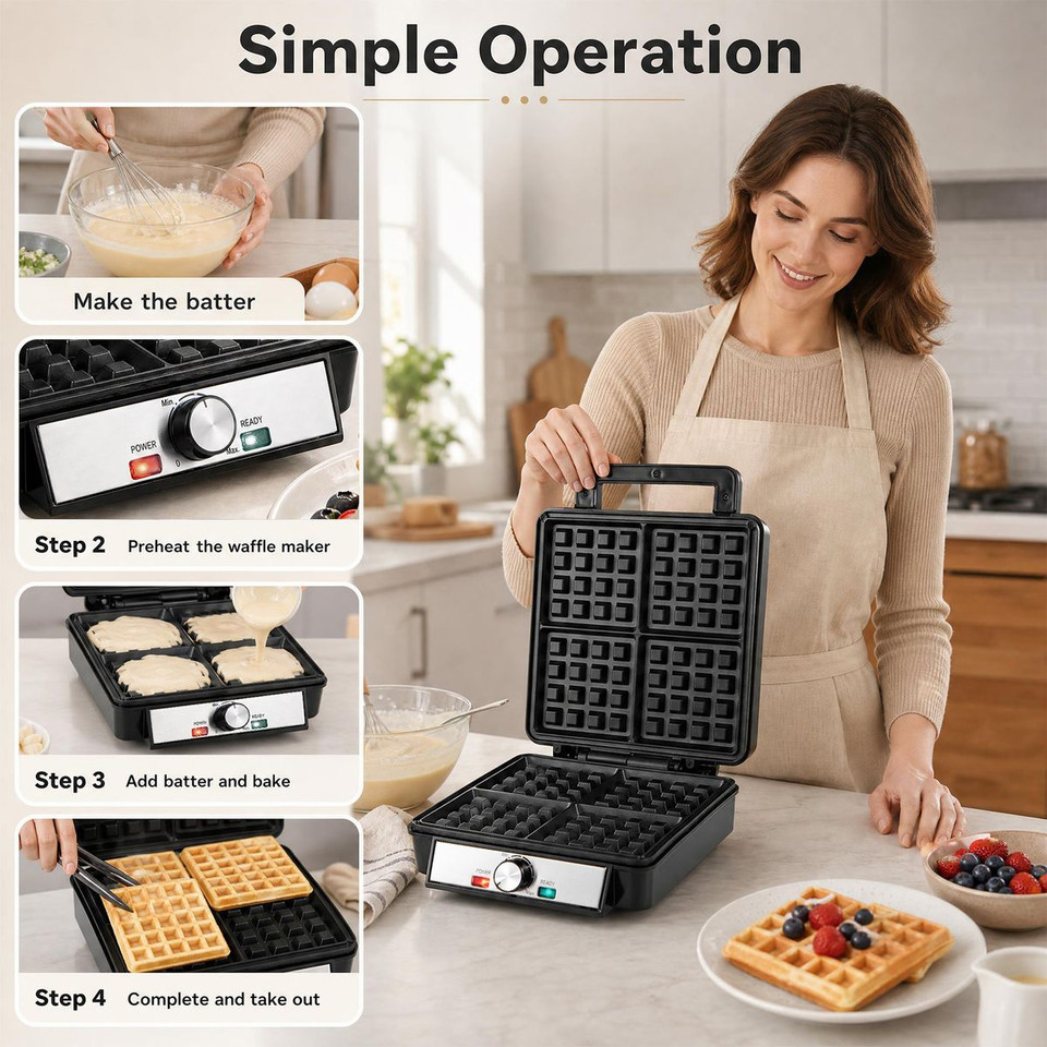 1200W Belgian Waffle Maker product image