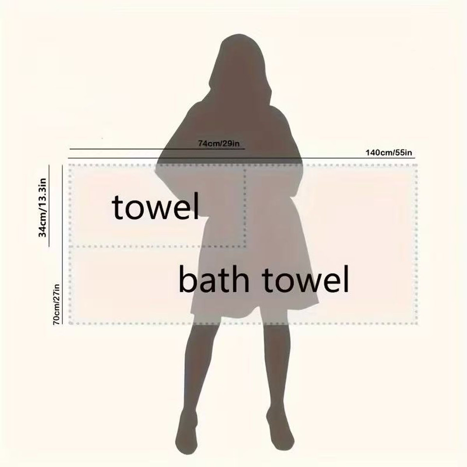 Heart Pattern Cotton Bath Towel product image