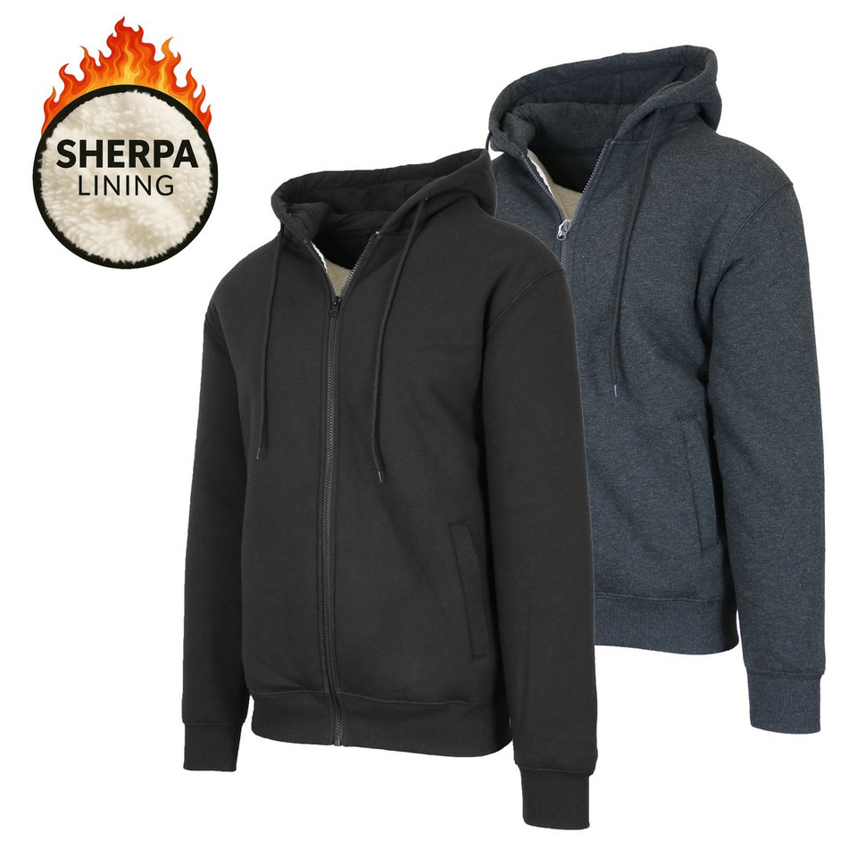 Men's Regular Fit Heavyweight Sherpa Fleece Lined Hoodie (S-3XL) product image