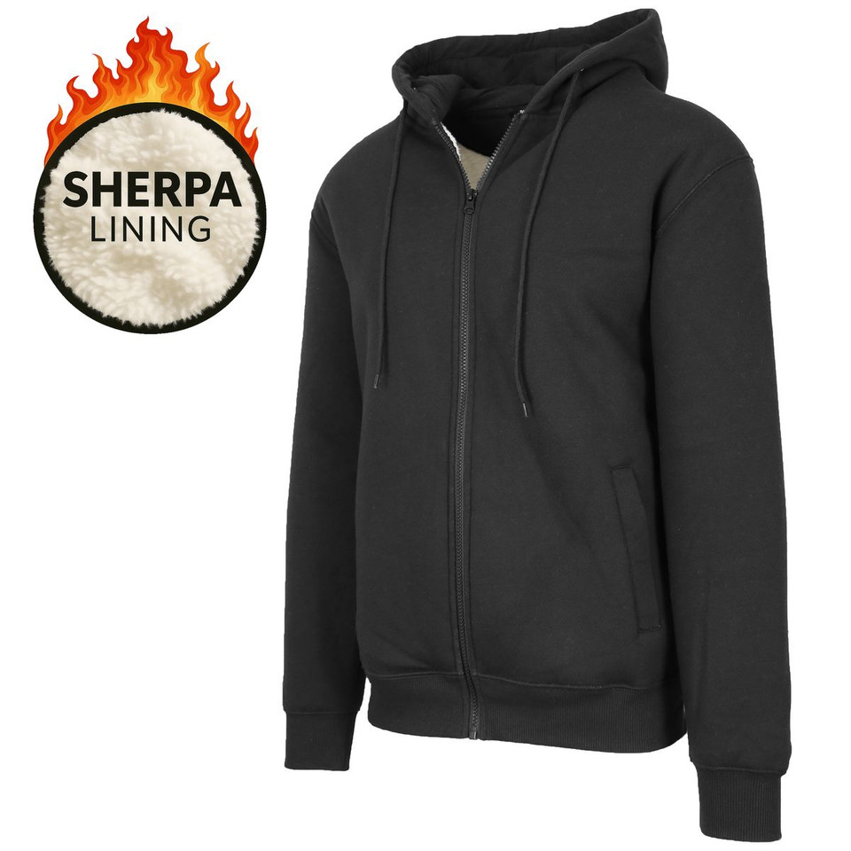 Men's Regular Fit Heavyweight Sherpa Fleece Lined Hoodie (S-3XL) product image