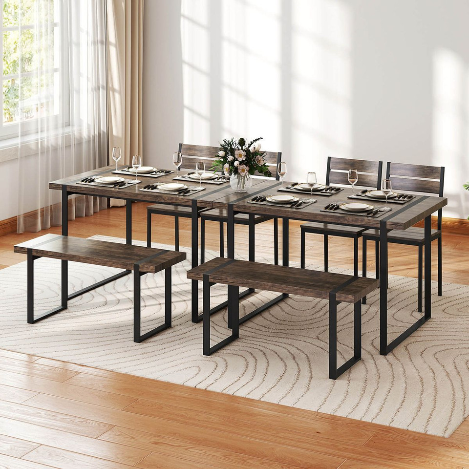 47” Dining Table Set with 2 Chairs and Bench product image