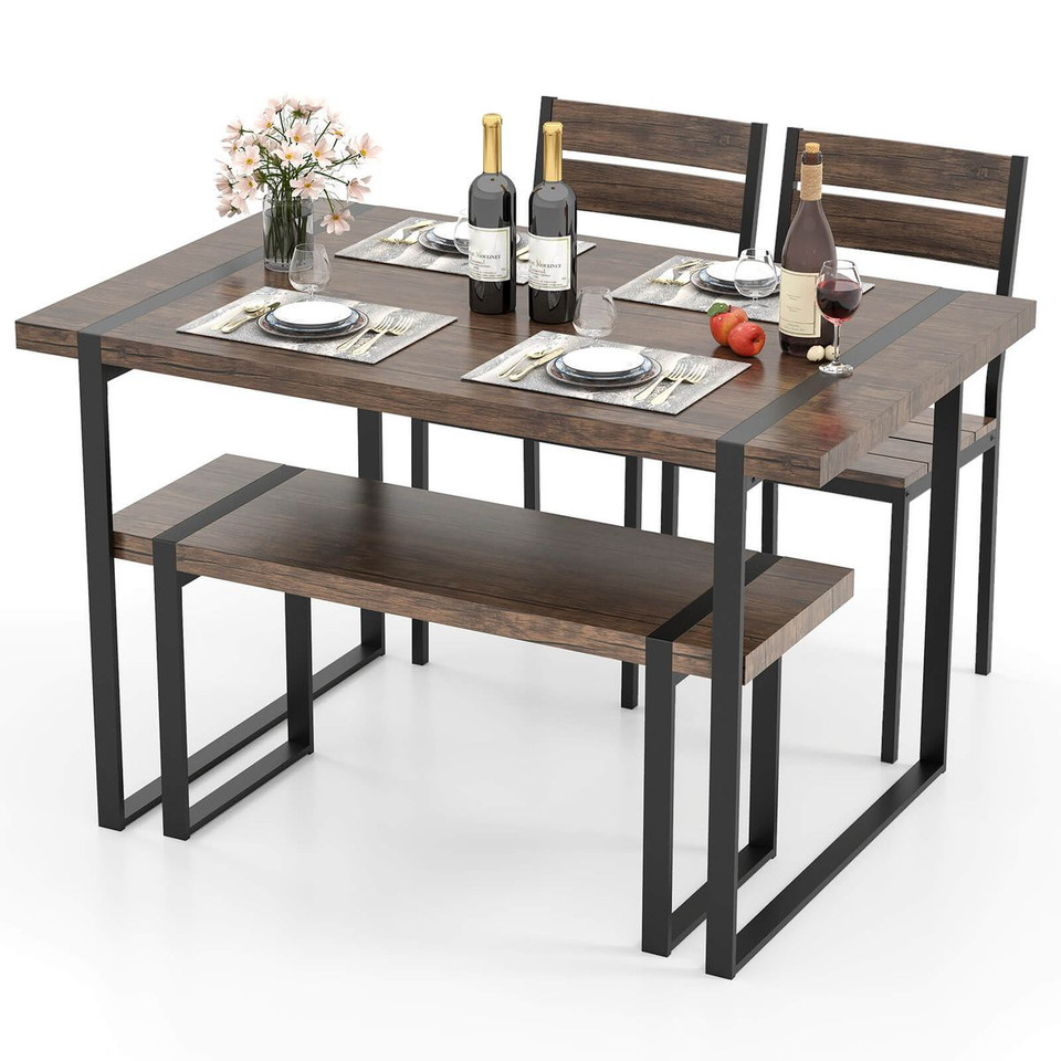 47” Dining Table Set with 2 Chairs and Bench product image