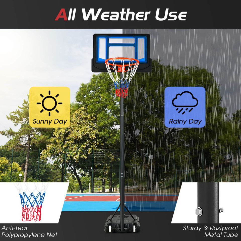 Kids Basketball Hoop with Adjustable Height and Built-in Wheels product image