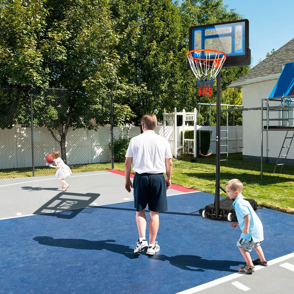 Kids Basketball Hoop with Adjustable Height and Built-in Wheels product image