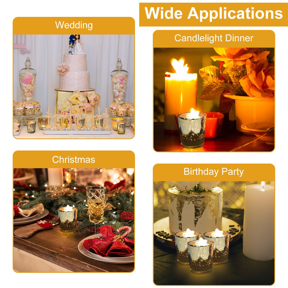 Mercury Glass Votive Tealight Candle Holder (24-Pack) product image