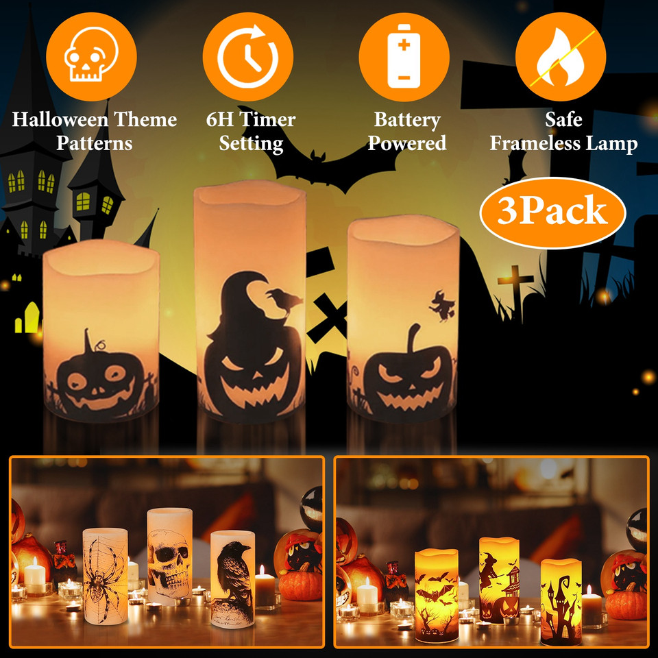 Halloween Flameless Candle (3-Pack)  product image