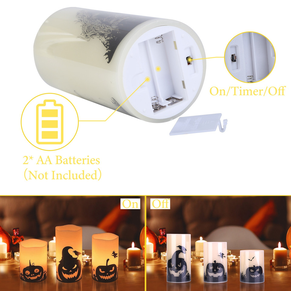 Halloween Flameless Candle (3-Pack)  product image