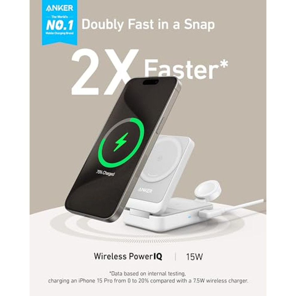 Anker Maggo 3-in-1 iPhone 17 Charging Station (Magsafe Compatible) product image