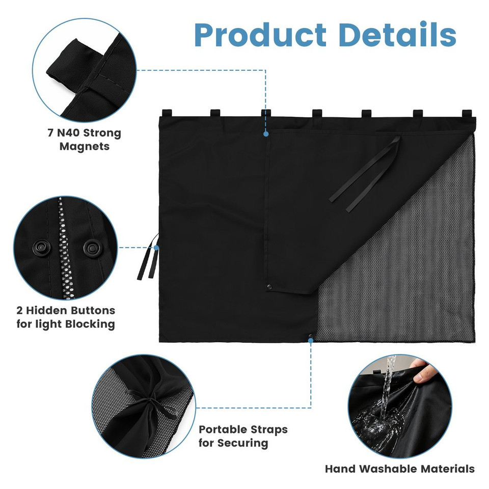 Double-Layer Magnetic Car Window Shade (2-Pack) product image