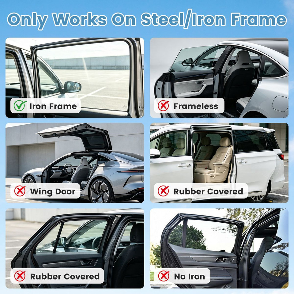 Double-Layer Magnetic Car Window Shade (2-Pack) product image